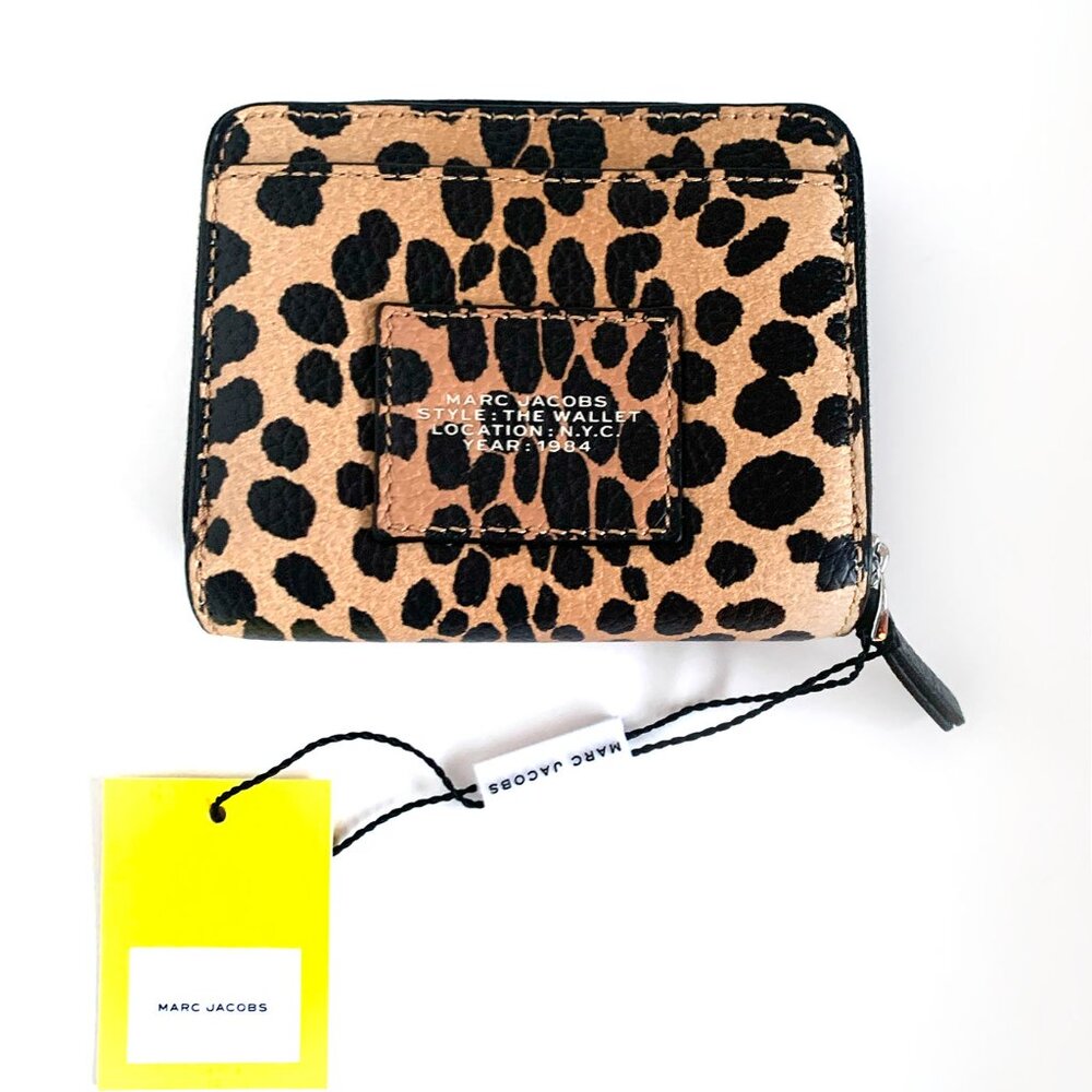 Marc Jacobs "The Wallet" Cheetah Mini Compact Wallet - Picture 2 of 6